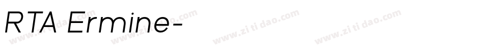RTA Ermine字体转换